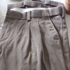 George Tan Dress Pants with Pleated Front and Smooth Finish Size 36×30